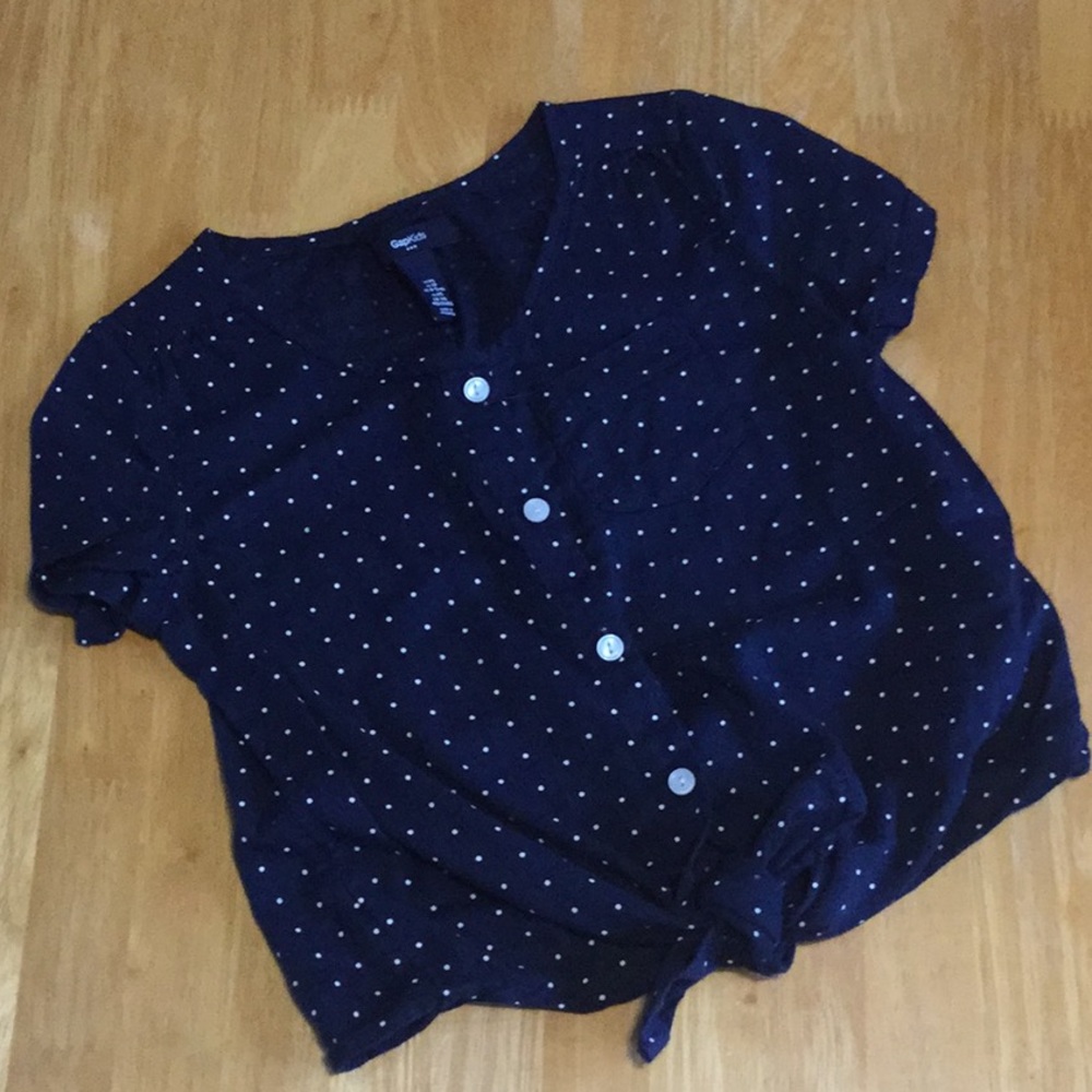Gap Kids tie-front blouse - EUC
